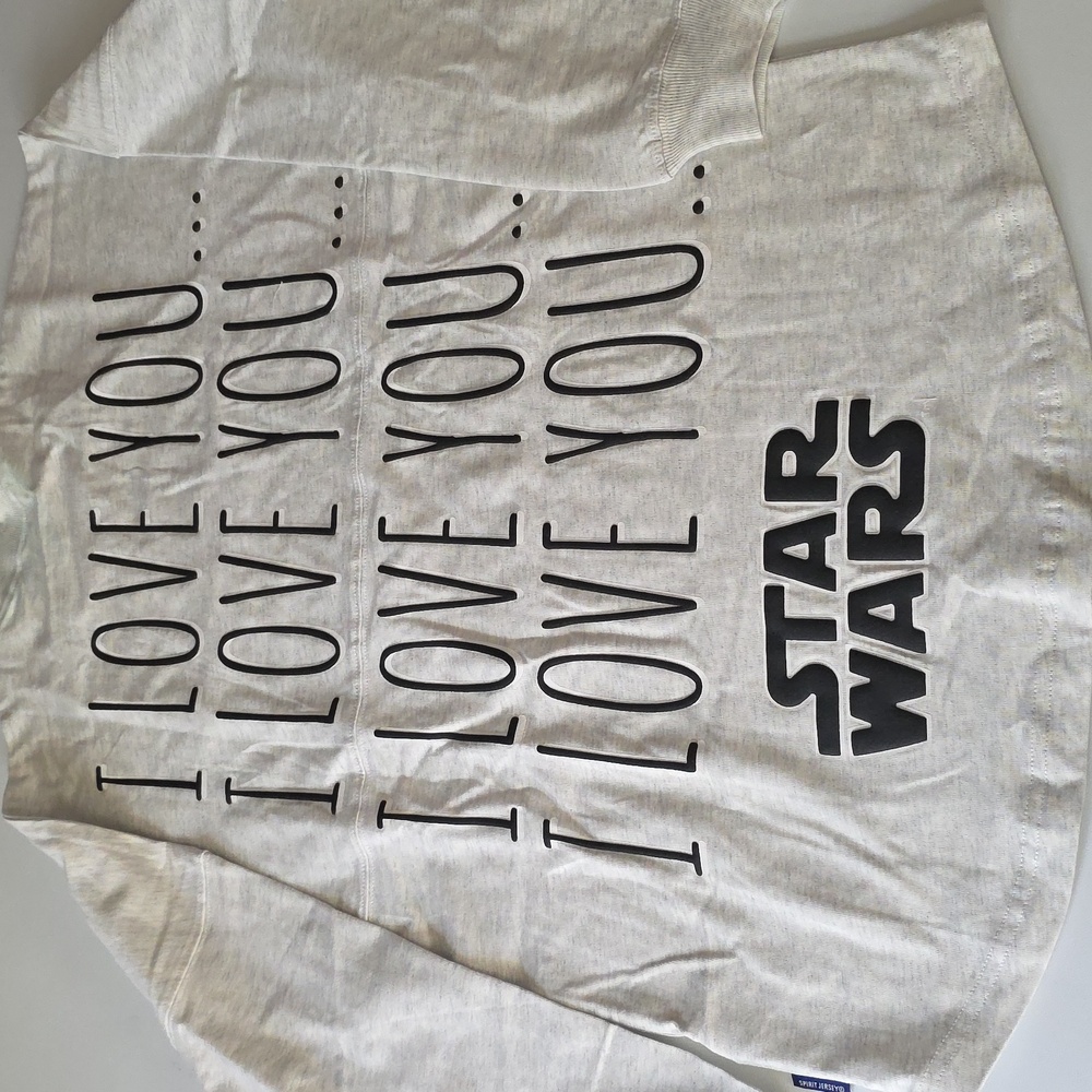 Womens  Starwars Cream Longsleeve Shirt with Heart Design
